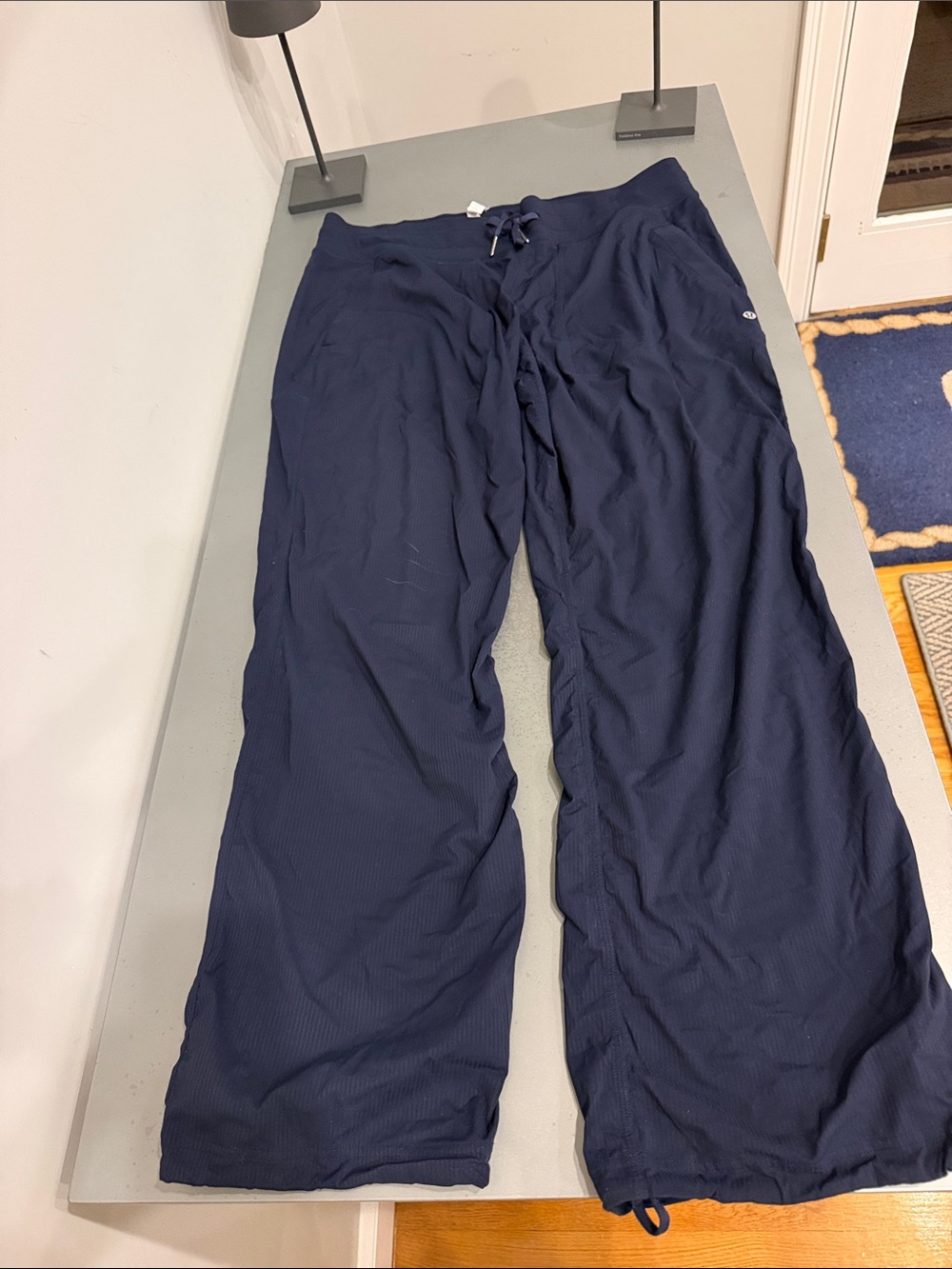 lululemon athletica Navy Wide-Leg Drawstring Track/ Dance Pants
